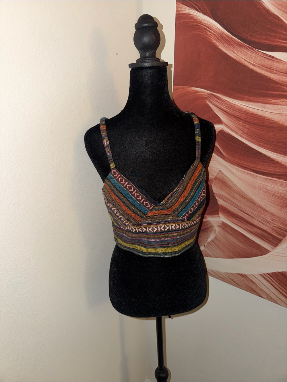 Forever 21 Multicolor Striped Cropped Tank Top
